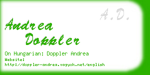 andrea doppler business card